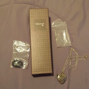 Heart shaped essential oil necklace